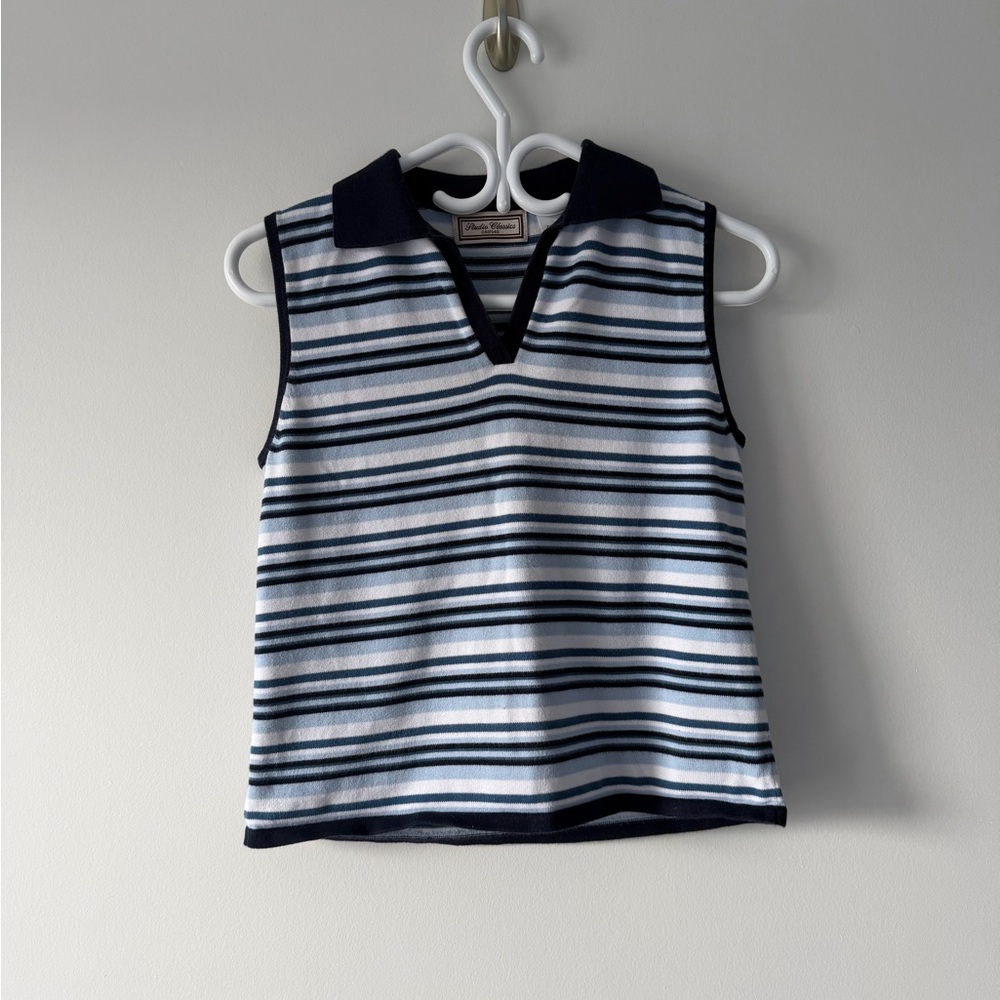 Vintage striped sleeveless top